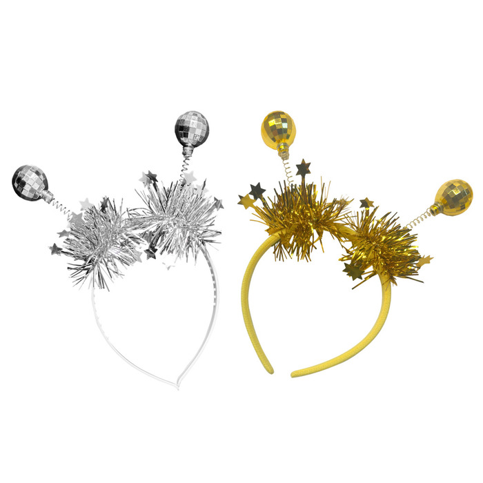 Diadem med discokugler assorteret